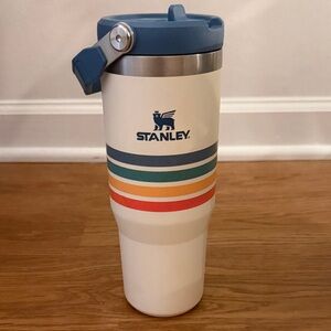 Stanley IceFlow 30oz Tumbler – Retired Cream Stripe (Barely Used)